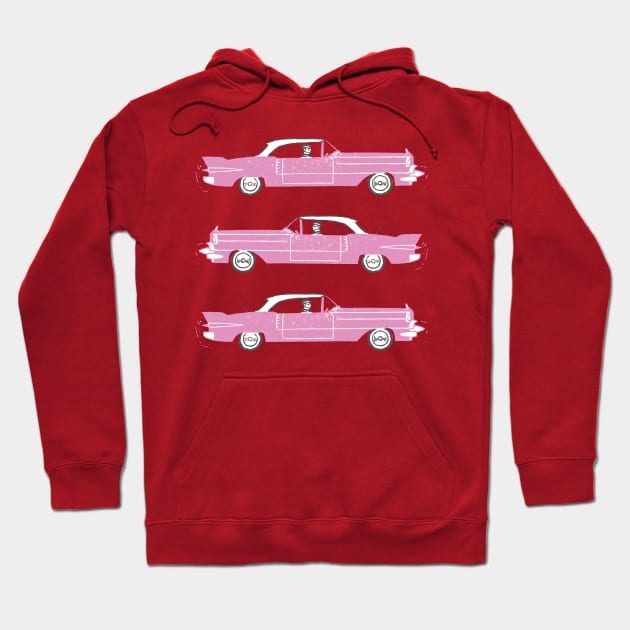 3 Pink Cadillacs Hoodie by WonderWebb